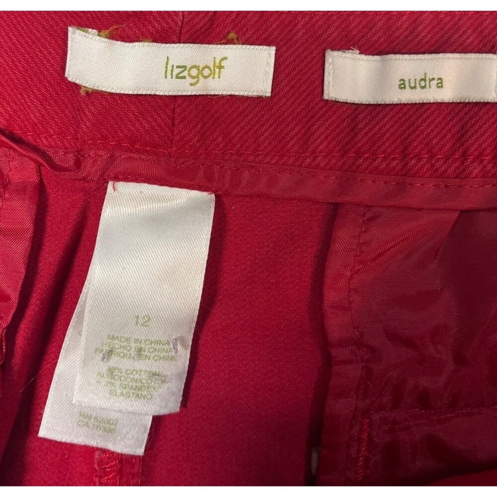 Liz Golf Audra Shorts Red Size 12 - Picture 11 of 12